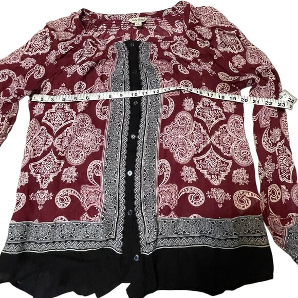 Lucky Brand Paisley Bandana Print Top – Small - Picture 4 of 7